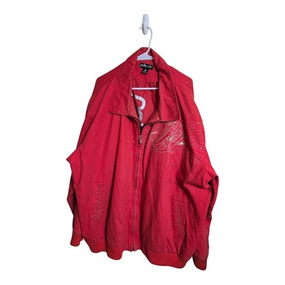 Vtg Pelle Pelle Marc Buchanan Jacket Men 5x Red Full Zip